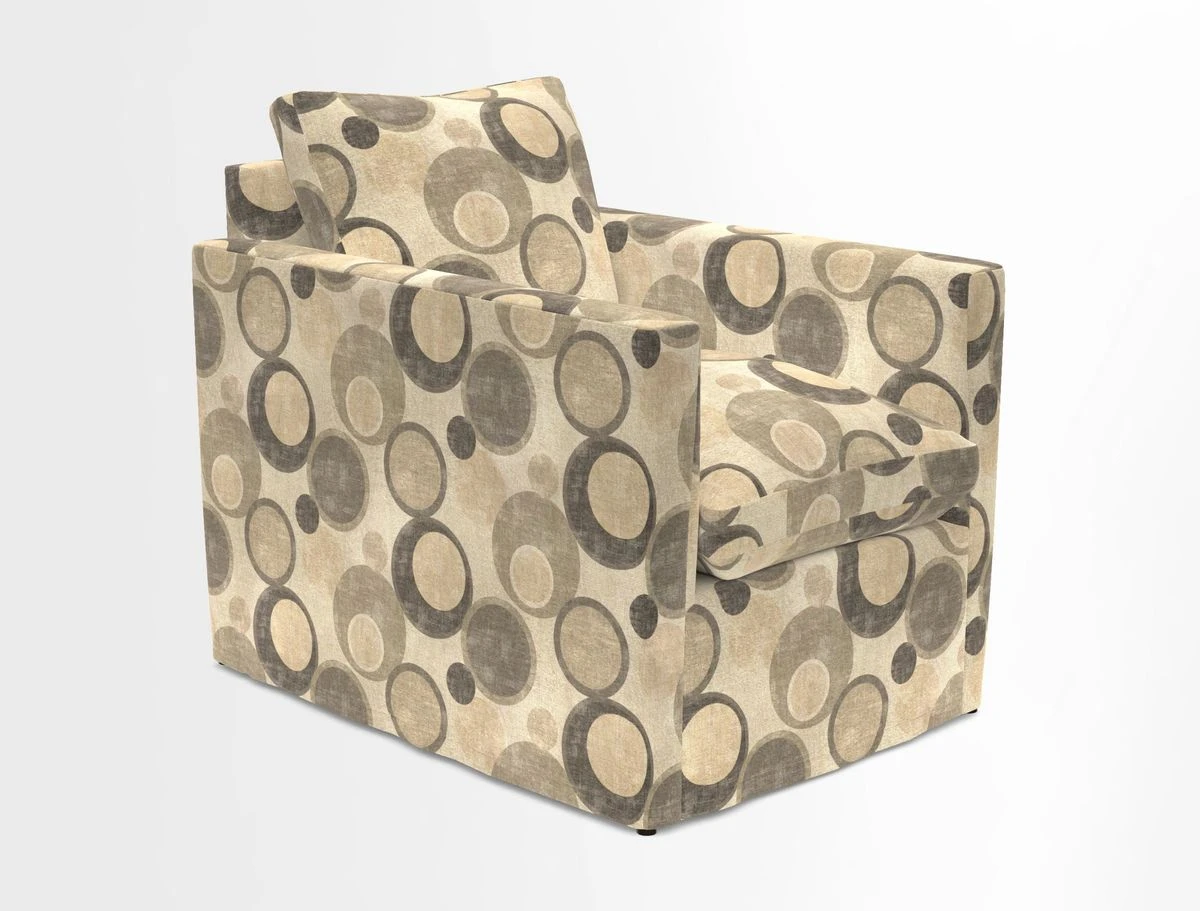 Heyshott Chair in Two Tone Plain Biscuit. Loose cover option available