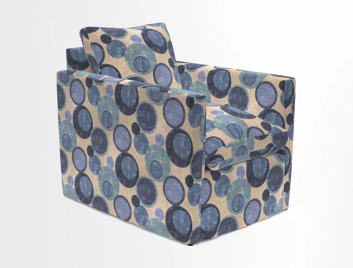 Heyshott Chair in Two Tone Plain Biscuit. Loose cover option available
