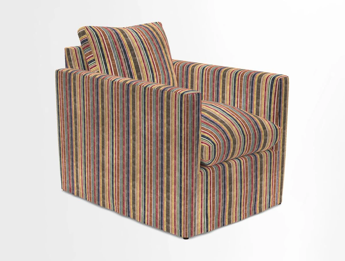 Heyshott Chair in Two Tone Plain Biscuit. Loose cover option available