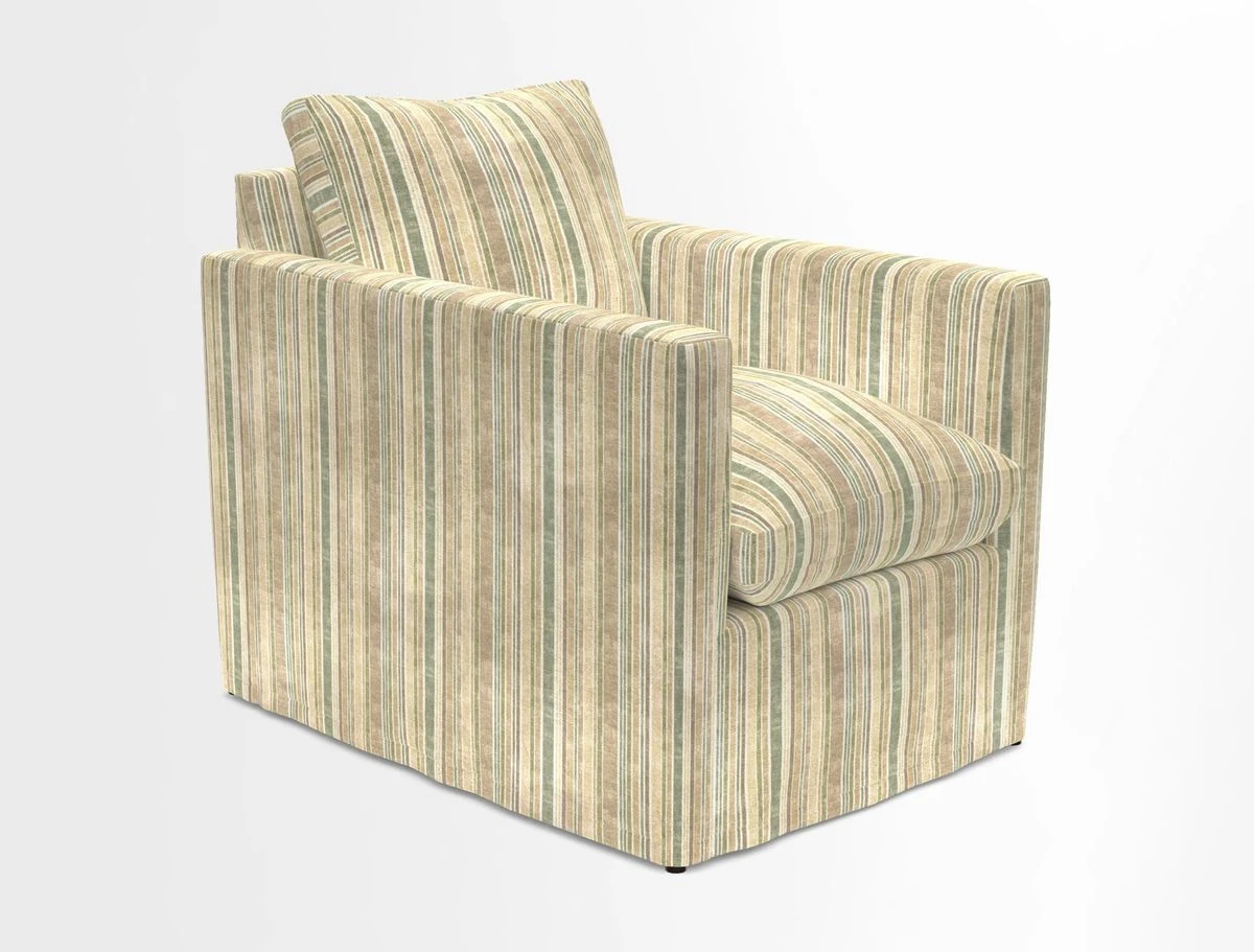 Heyshott Chair in Two Tone Plain Biscuit. Loose cover option available