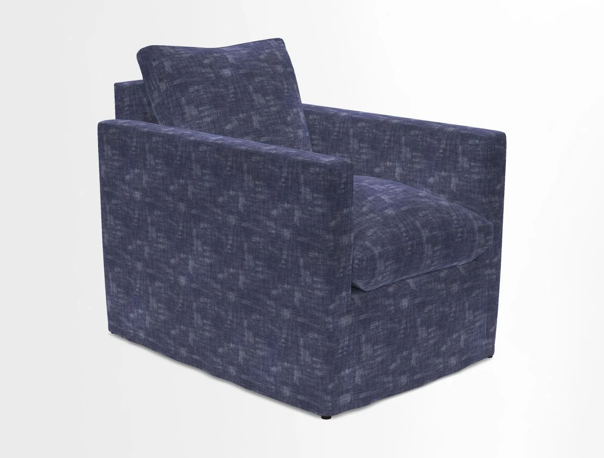 Heyshott Chair in Two Tone Plain Biscuit. Loose cover option available