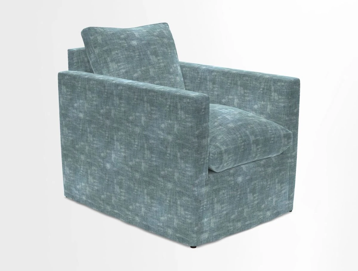 Heyshott Chair in Two Tone Plain Biscuit. Loose cover option available