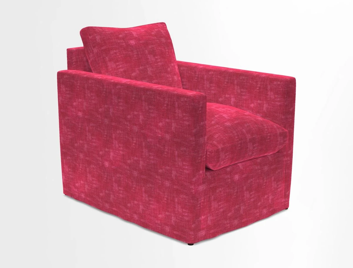 Heyshott Chair in Two Tone Plain Biscuit. Loose cover option available