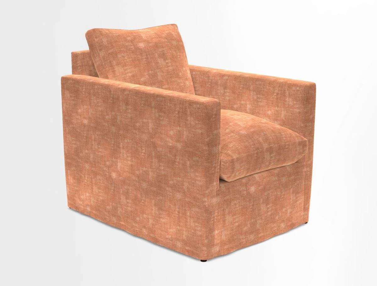 Heyshott Chair in Two Tone Plain Biscuit. Loose cover option available