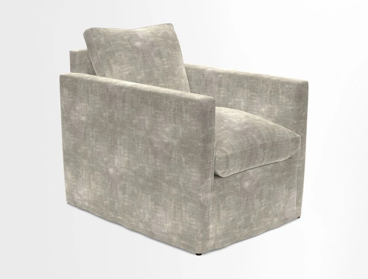 Heyshott Chair in Two Tone Plain Biscuit. Loose cover option available