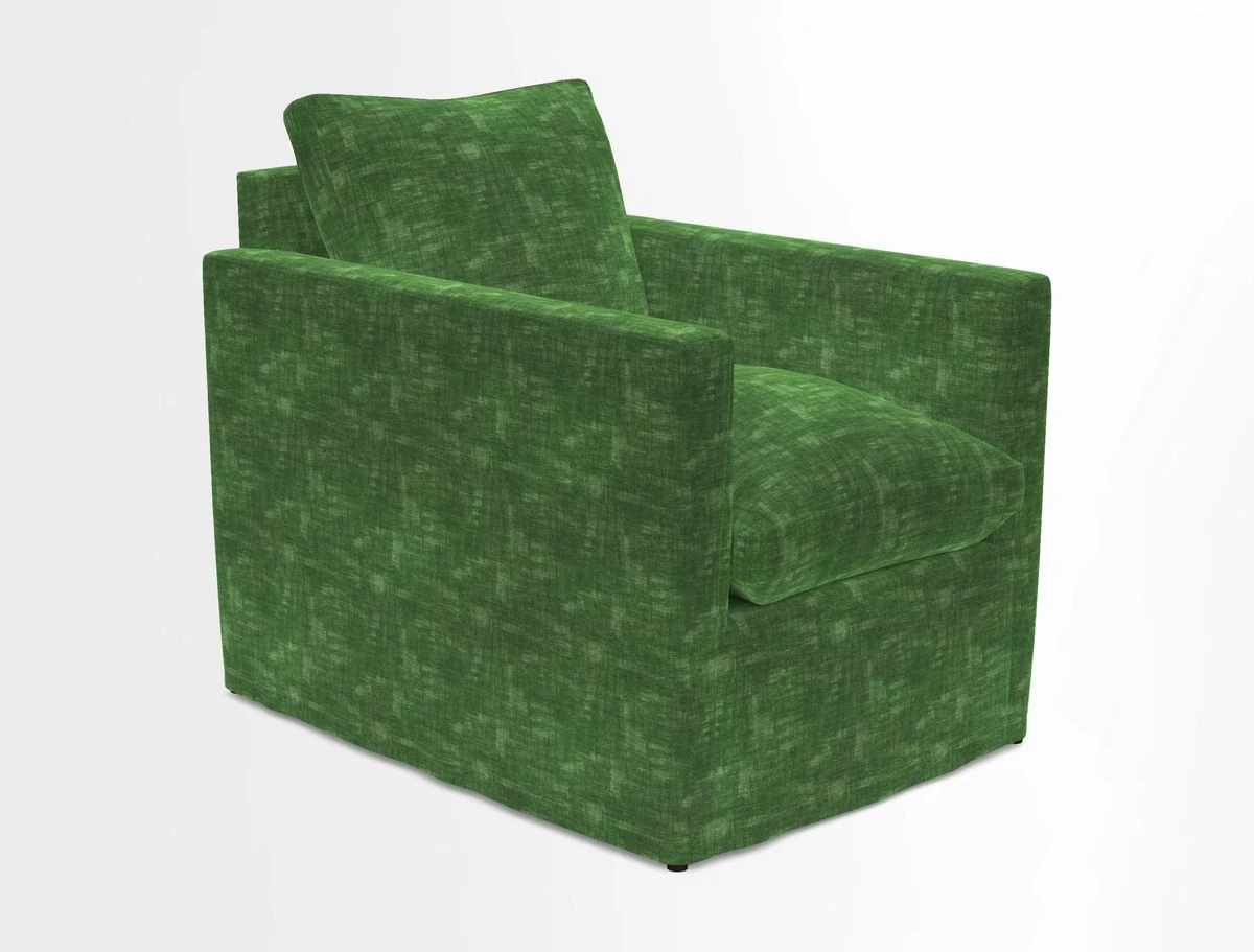 Heyshott Chair in Two Tone Plain Biscuit. Loose cover option available