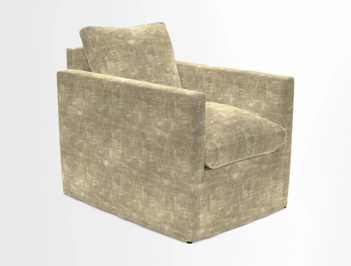 Heyshott Chair in Two Tone Plain Biscuit. Loose cover option available