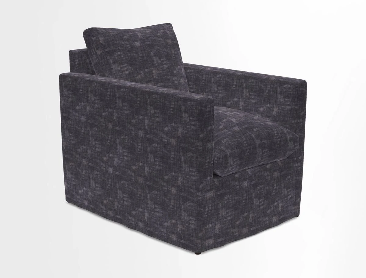 Heyshott Chair in Two Tone Plain Biscuit. Loose cover option available