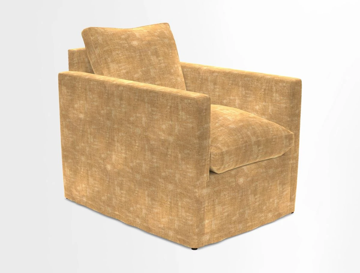 Heyshott Chair in Two Tone Plain Biscuit. Loose cover option available