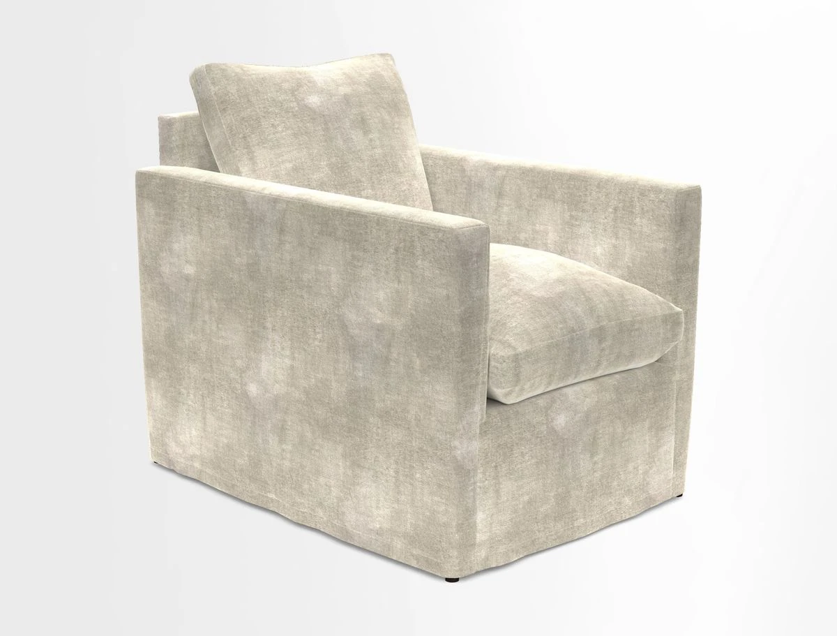 Heyshott Chair in Two Tone Plain Biscuit. Loose cover option available
