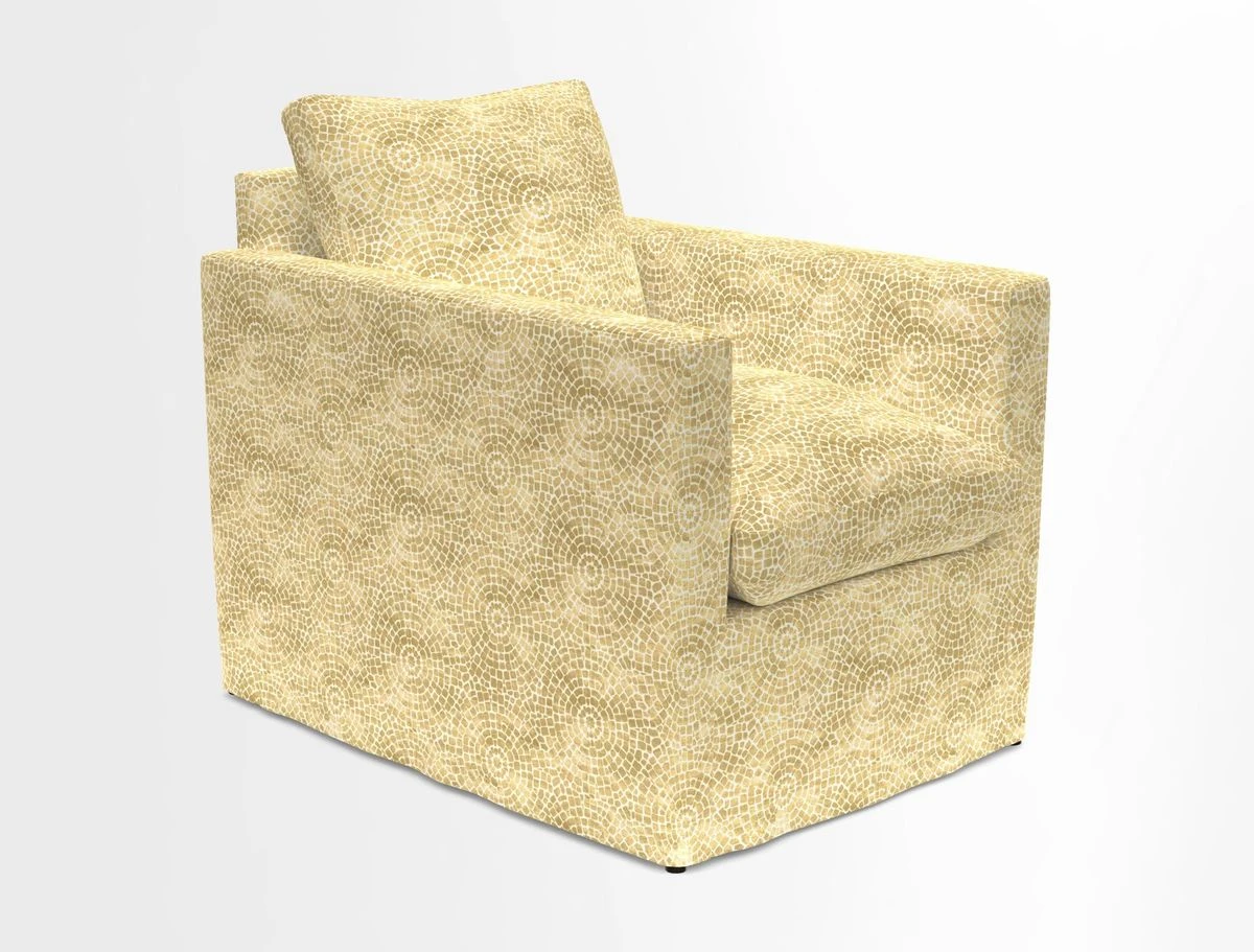 Heyshott Chair in Two Tone Plain Biscuit. Loose cover option available