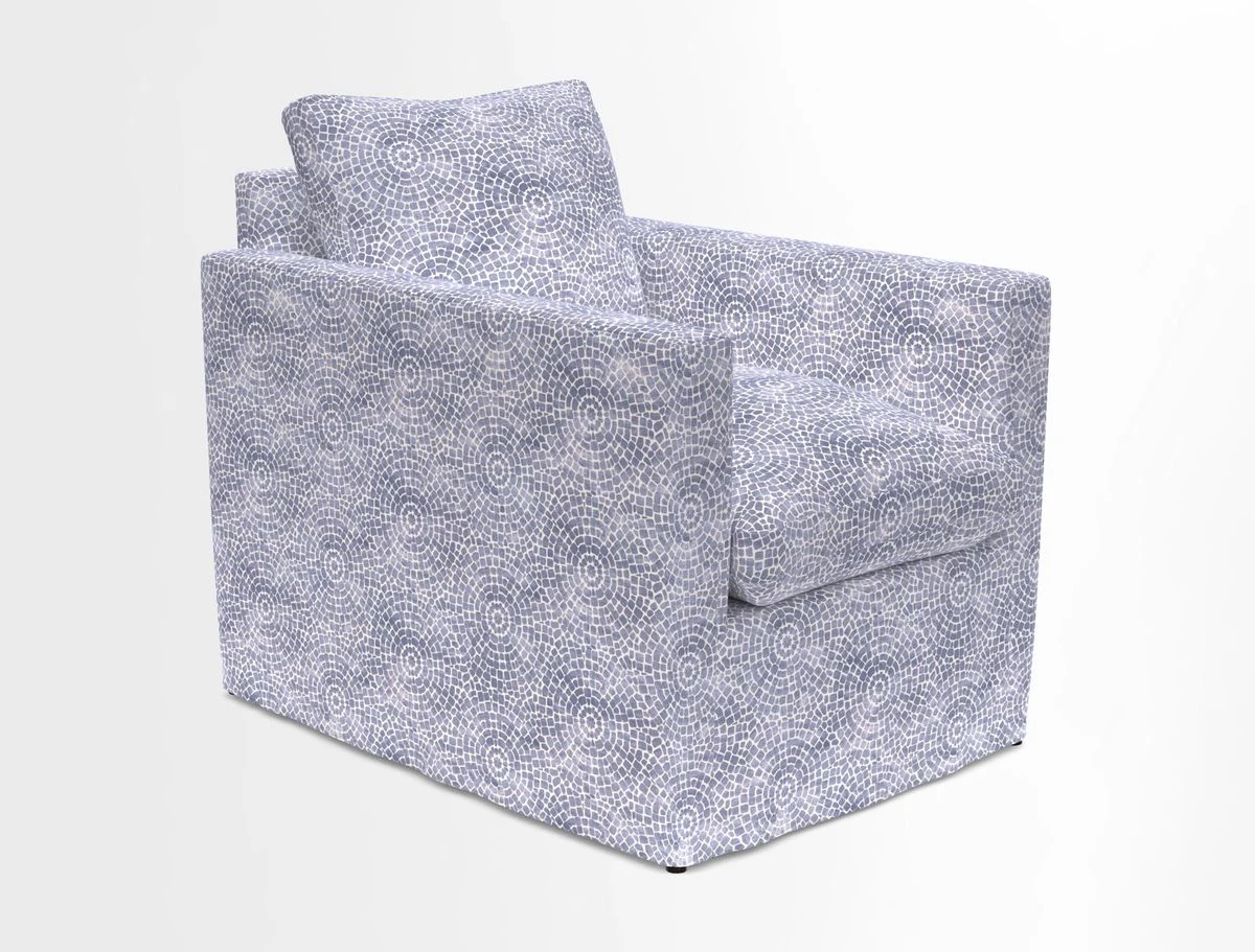 Heyshott Chair in Two Tone Plain Biscuit. Loose cover option available