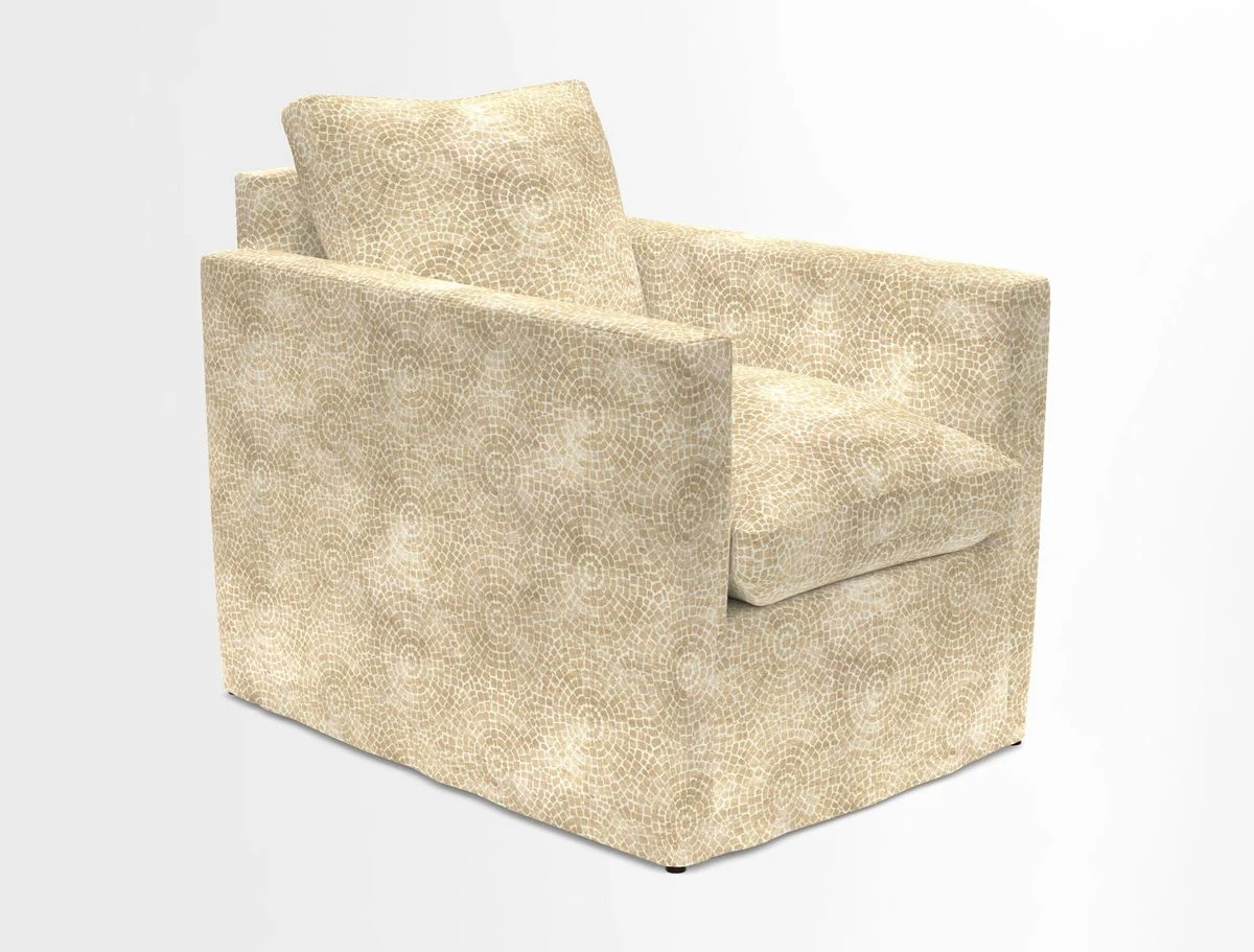 Heyshott Chair in Two Tone Plain Biscuit. Loose cover option available