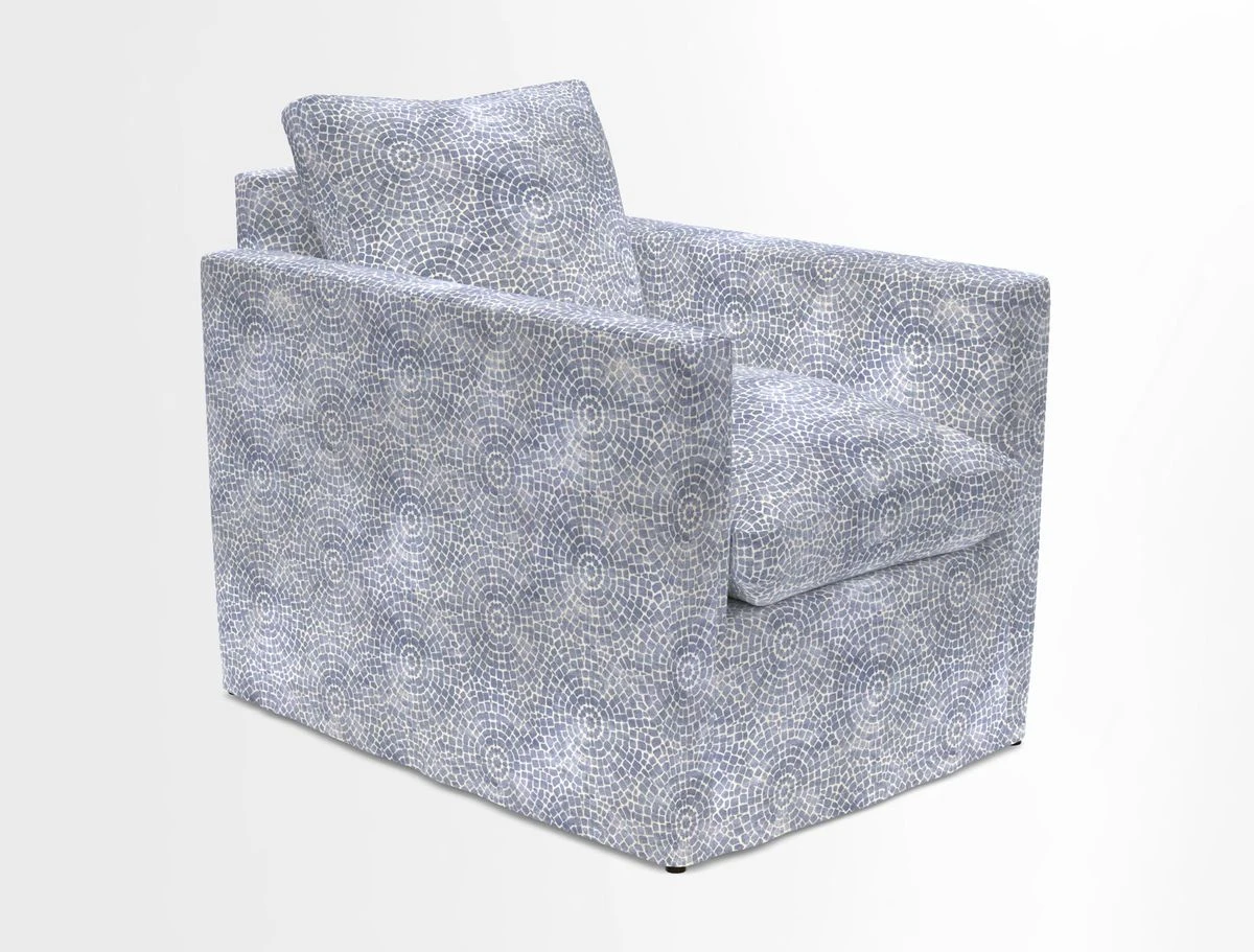 Heyshott Chair in Two Tone Plain Biscuit. Loose cover option available