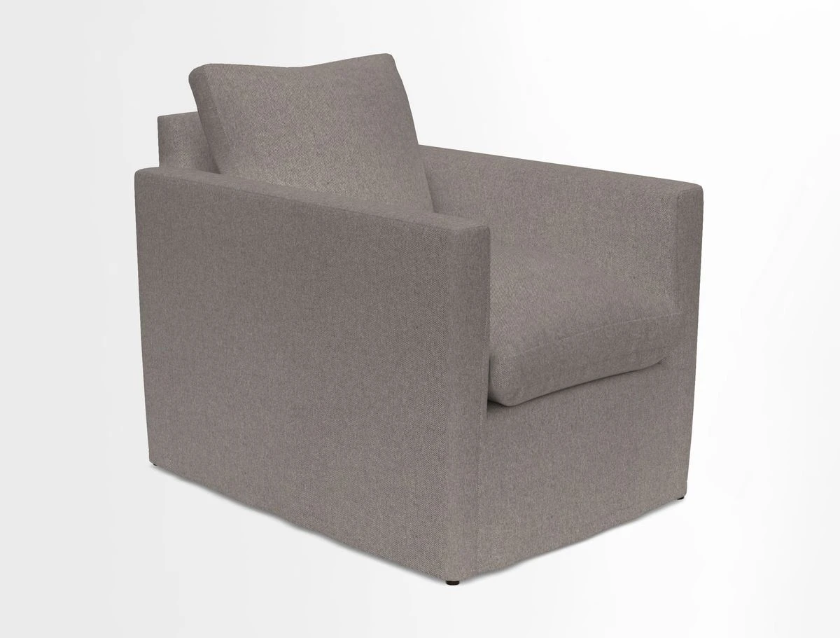 Heyshott Chair in Two Tone Plain Biscuit. Loose cover option available