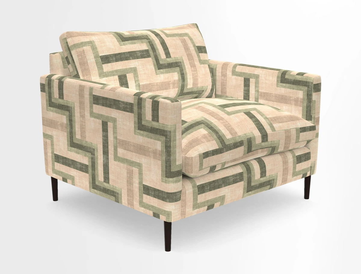Heyshott Snuggler in Two Tone Plain Biscuit. Loose cover option available