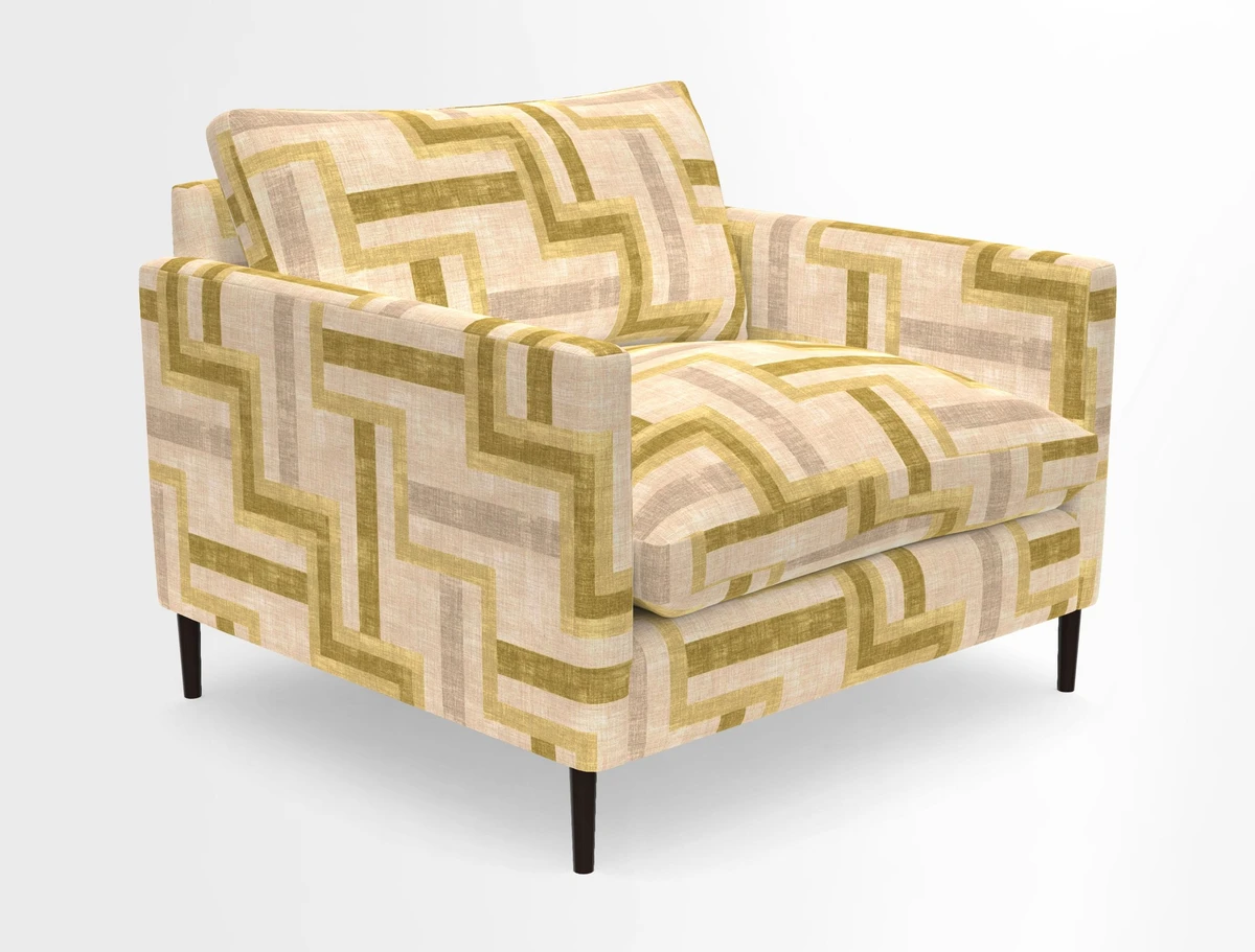 Heyshott Snuggler in Two Tone Plain Biscuit. Loose cover option available