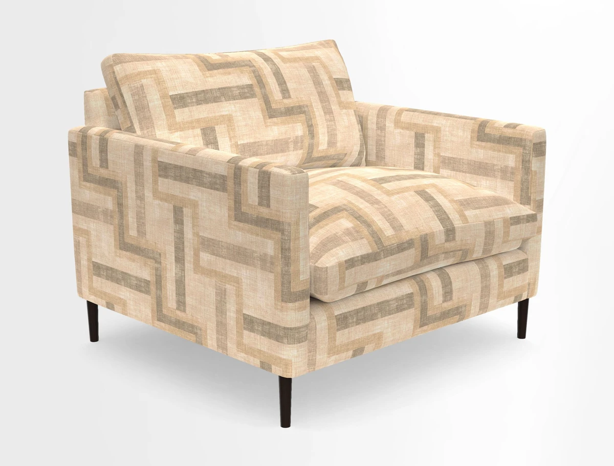 Heyshott Snuggler in Two Tone Plain Biscuit. Loose cover option available