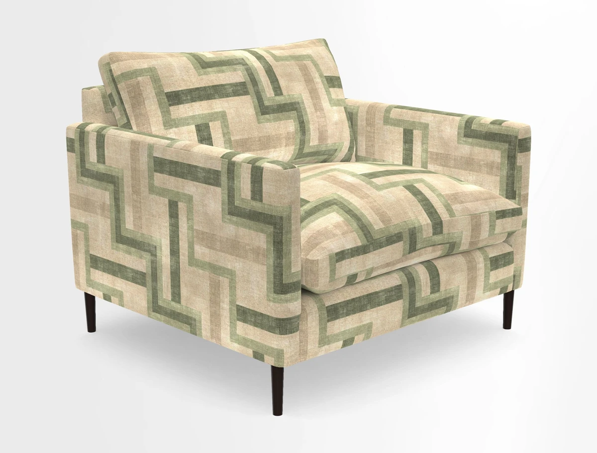Heyshott Snuggler in Two Tone Plain Biscuit. Loose cover option available