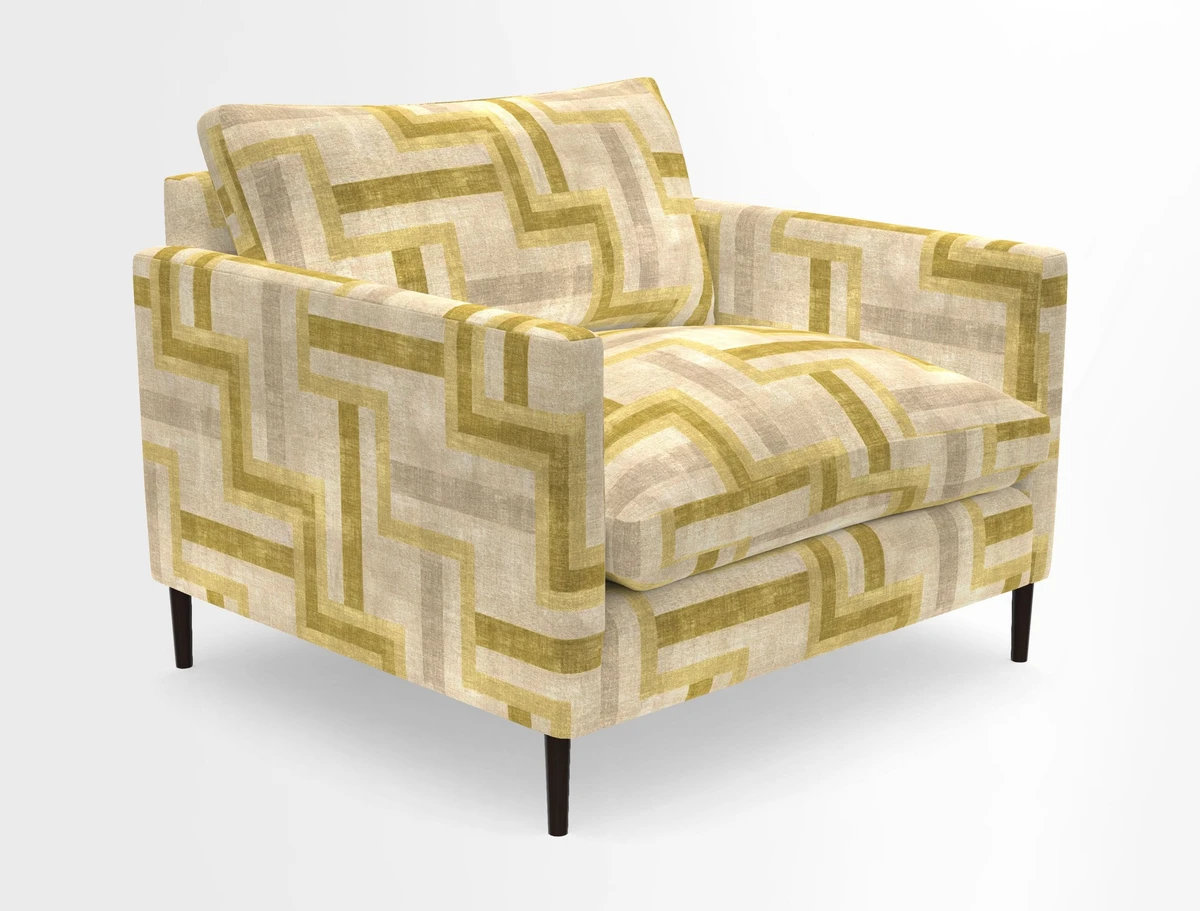 Heyshott Snuggler in Two Tone Plain Biscuit. Loose cover option available
