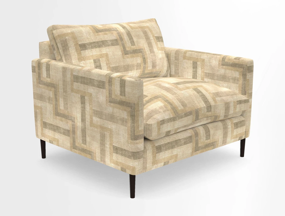 Heyshott Snuggler in Two Tone Plain Biscuit. Loose cover option available