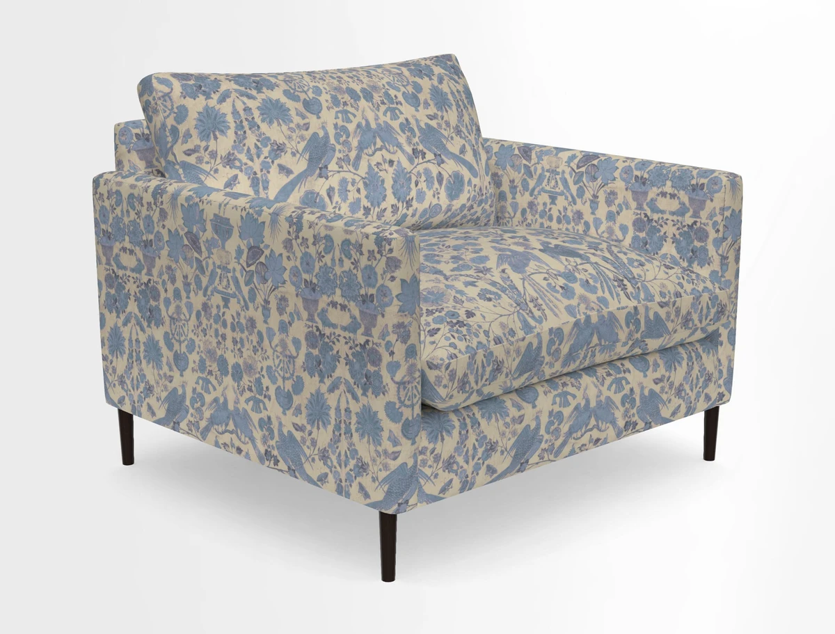 Heyshott Snuggler in Two Tone Plain Biscuit. Loose cover option available