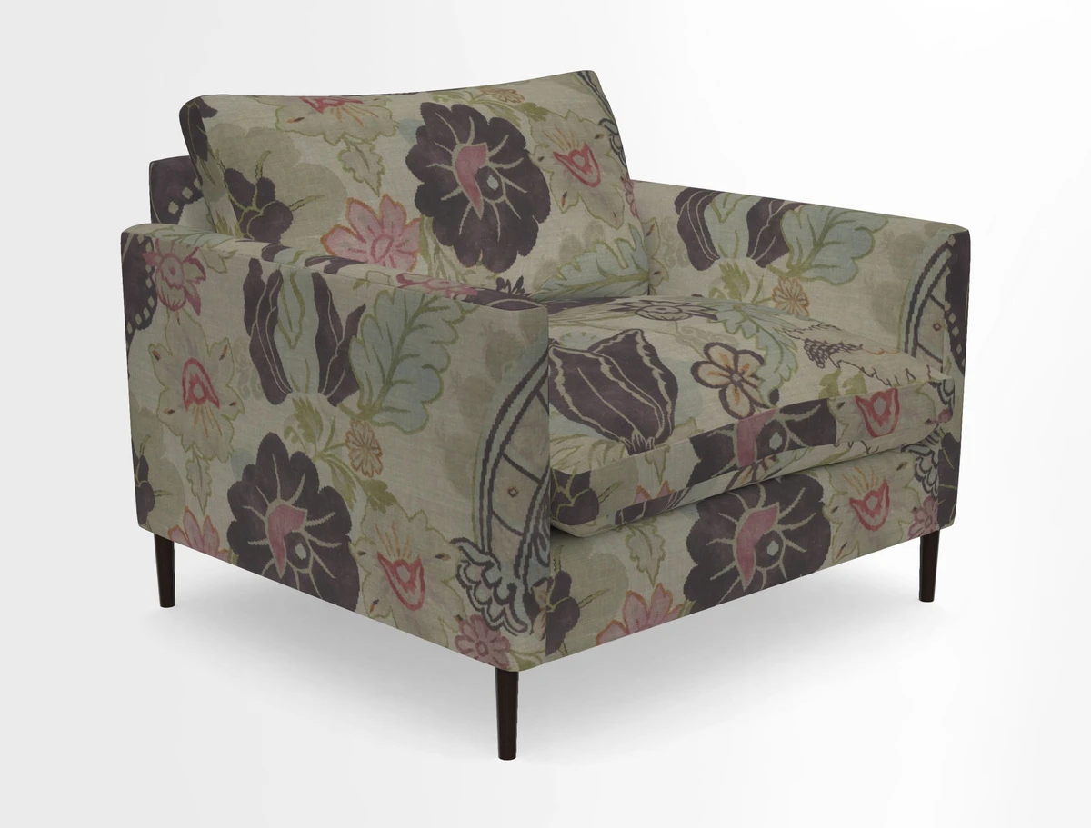 Heyshott Snuggler in Two Tone Plain Biscuit. Loose cover option available