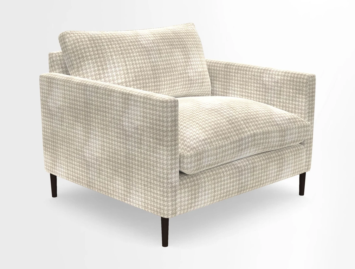 Heyshott Snuggler in Two Tone Plain Biscuit. Loose cover option available