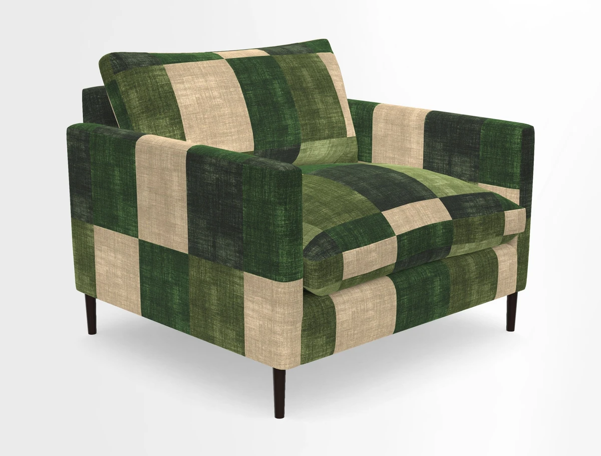 Heyshott Snuggler in Two Tone Plain Biscuit. Loose cover option available
