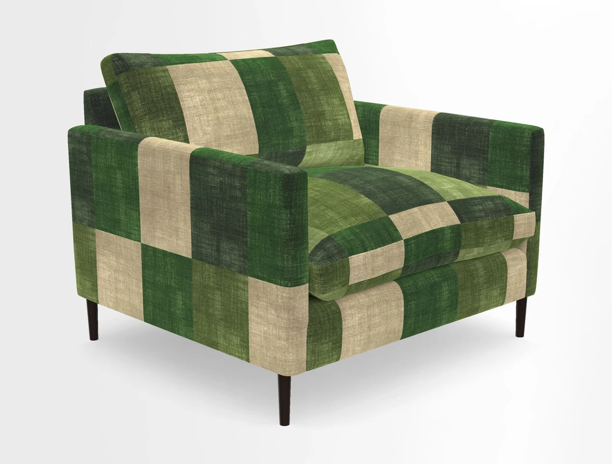 Heyshott Snuggler in Two Tone Plain Biscuit. Loose cover option available