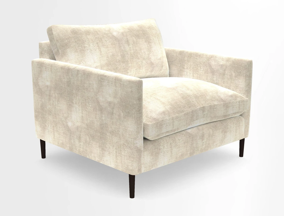 Heyshott Snuggler in Two Tone Plain Biscuit. Loose cover option available