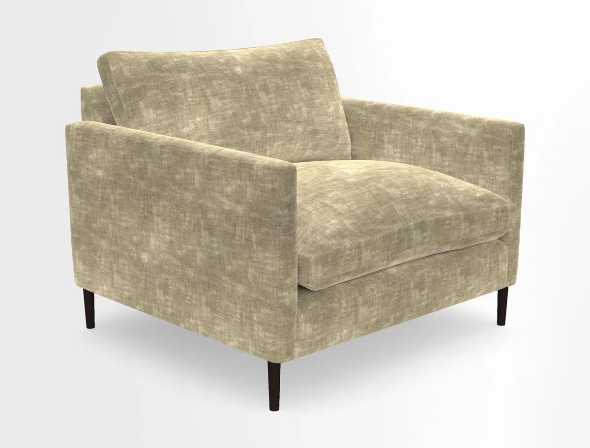 Heyshott Snuggler in Two Tone Plain Biscuit. Loose cover option available