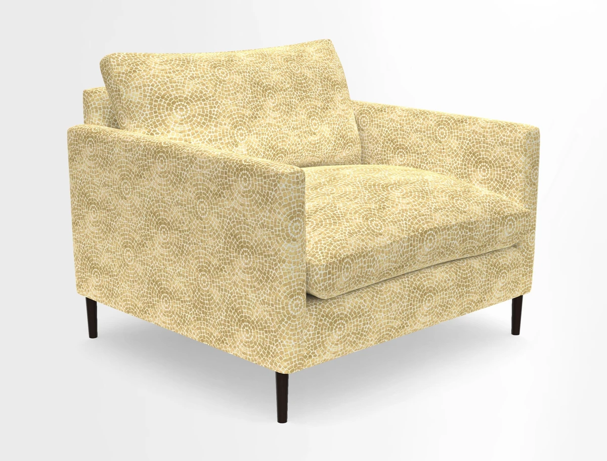 Heyshott Snuggler in Two Tone Plain Biscuit. Loose cover option available