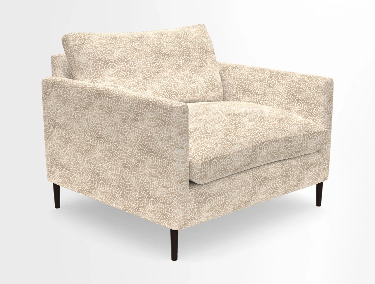 Heyshott Snuggler in Two Tone Plain Biscuit. Loose cover option available
