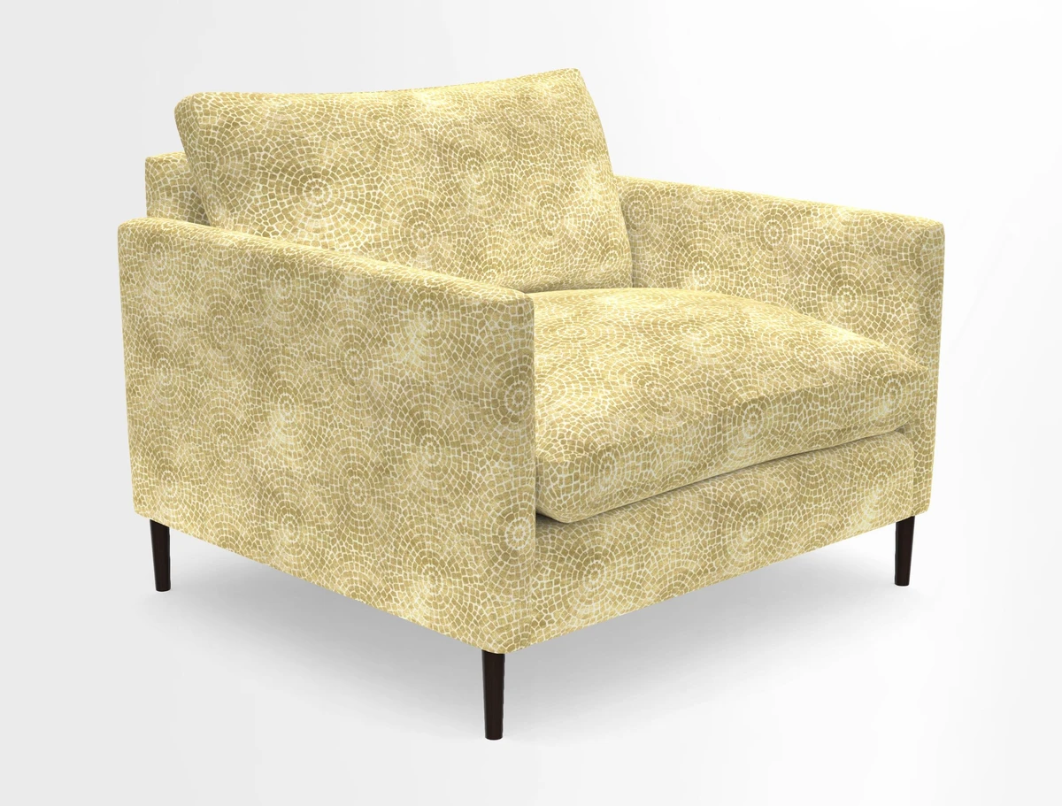 Heyshott Snuggler in Two Tone Plain Biscuit. Loose cover option available