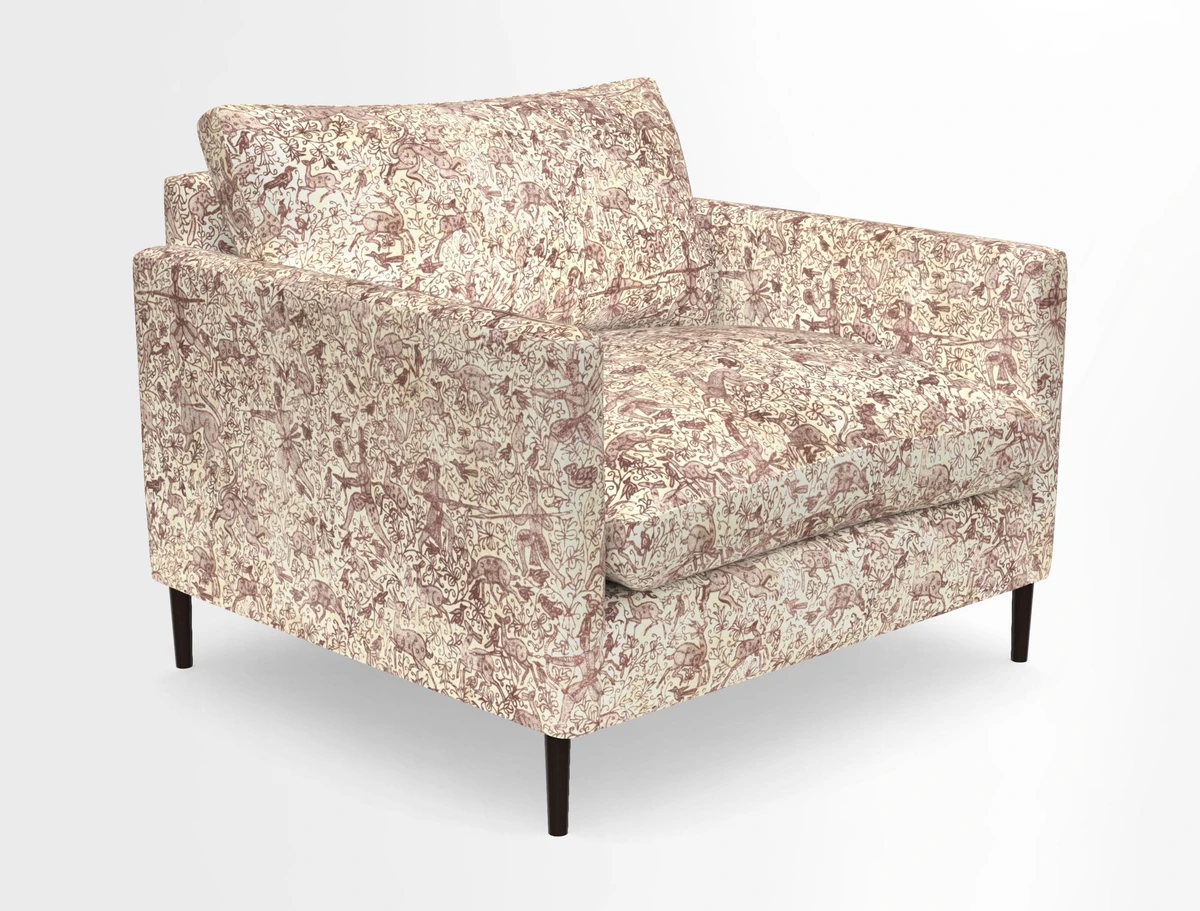 Heyshott Snuggler in Two Tone Plain Biscuit. Loose cover option available