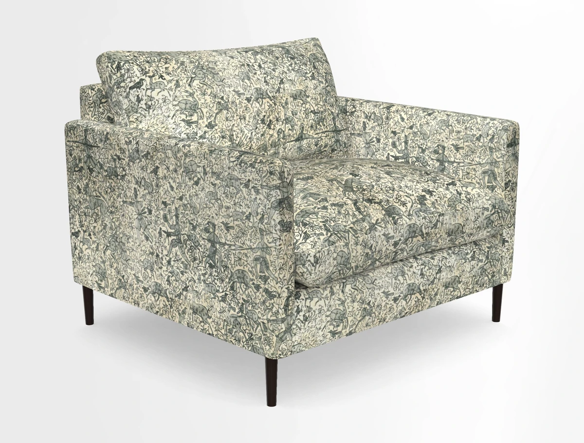 Heyshott Snuggler in Two Tone Plain Biscuit. Loose cover option available