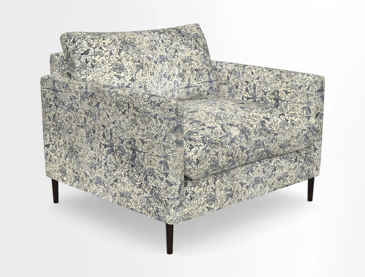 Heyshott Snuggler in Two Tone Plain Biscuit. Loose cover option available