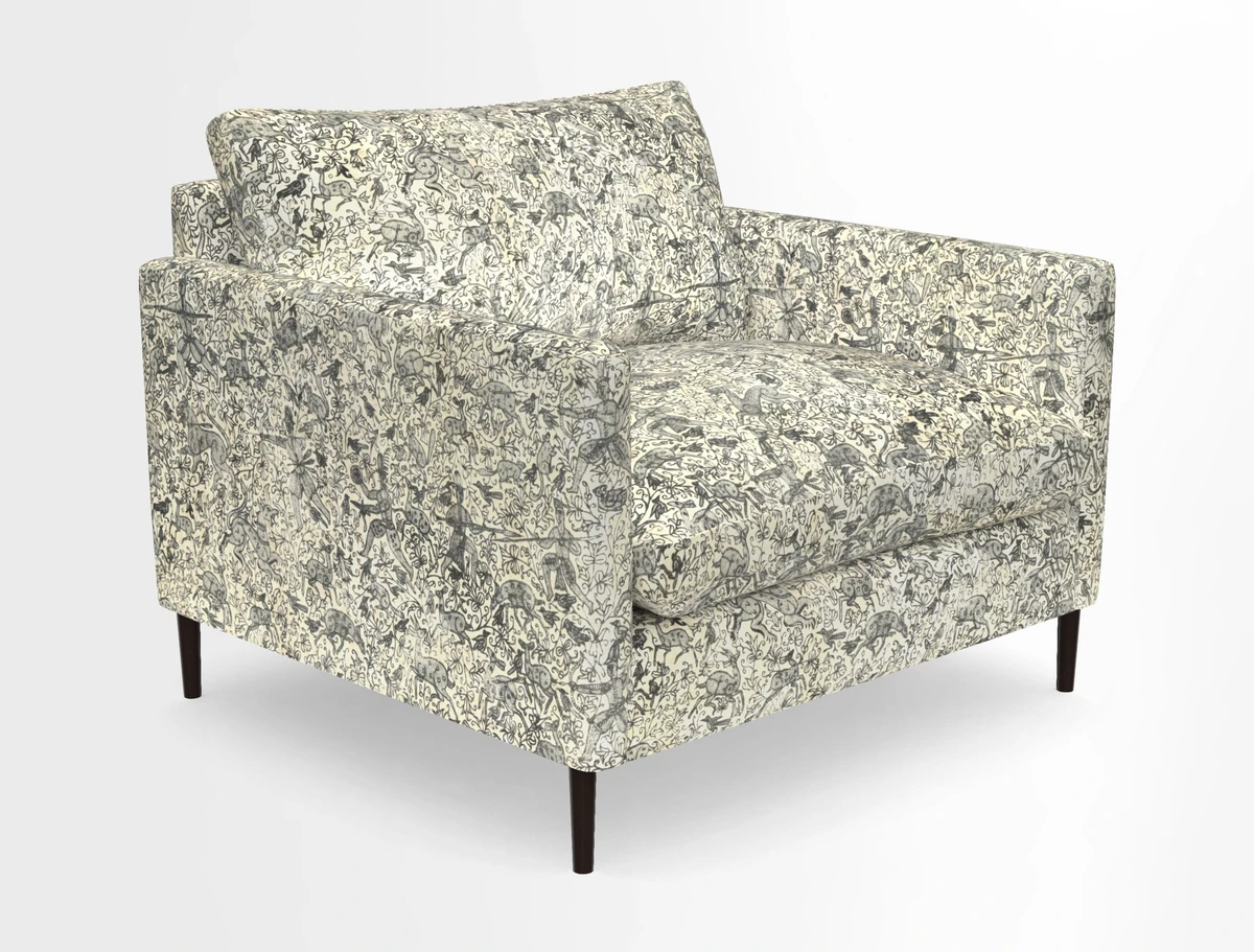 Heyshott Snuggler in Two Tone Plain Biscuit. Loose cover option available