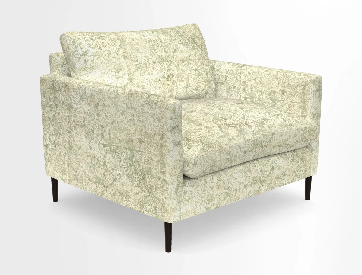 Heyshott Snuggler in Two Tone Plain Biscuit. Loose cover option available