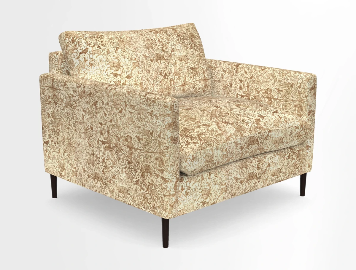 Heyshott Snuggler in Two Tone Plain Biscuit. Loose cover option available
