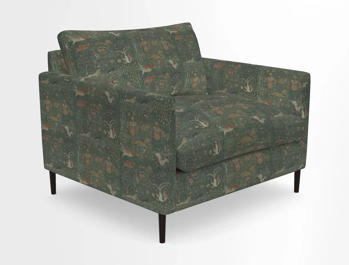 Heyshott Snuggler in Two Tone Plain Biscuit. Loose cover option available