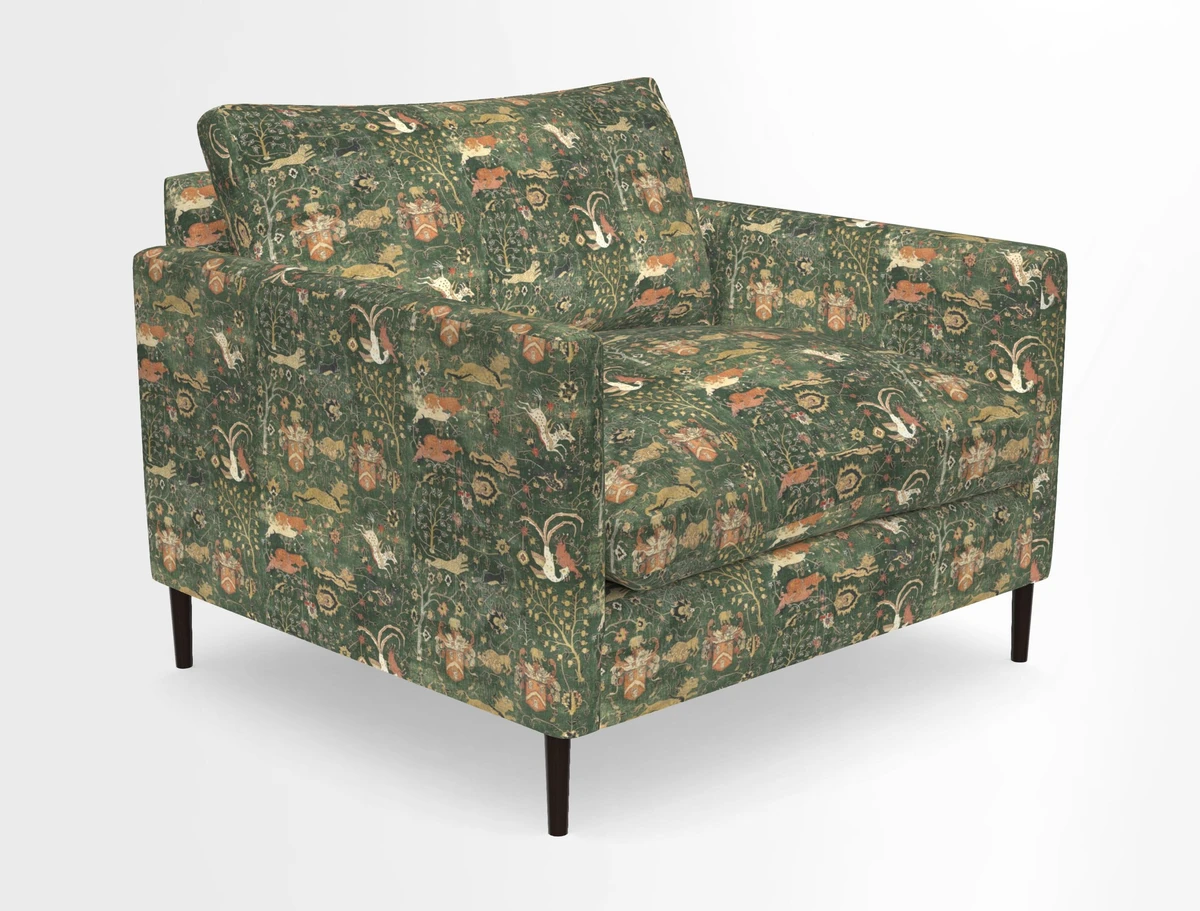 Heyshott Snuggler in Two Tone Plain Biscuit. Loose cover option available