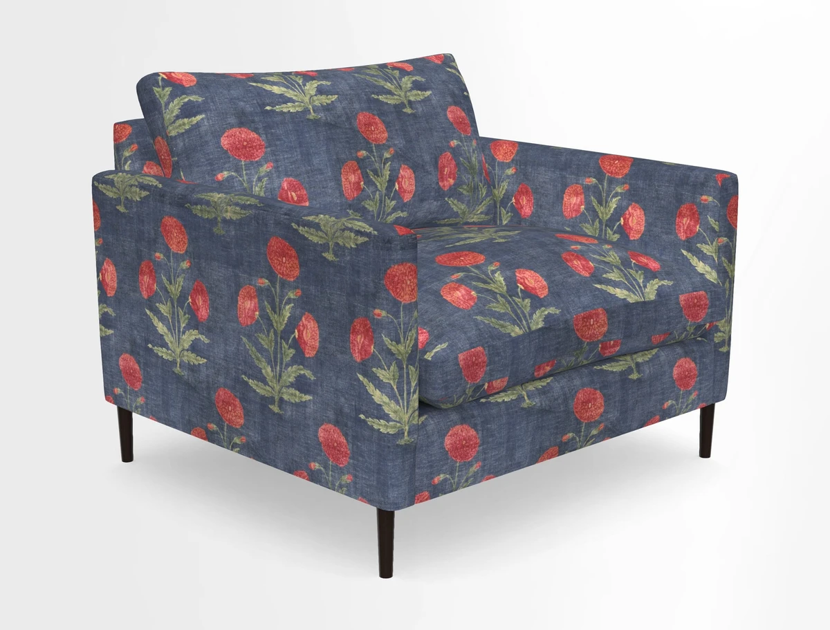 Heyshott Snuggler in Two Tone Plain Biscuit. Loose cover option available