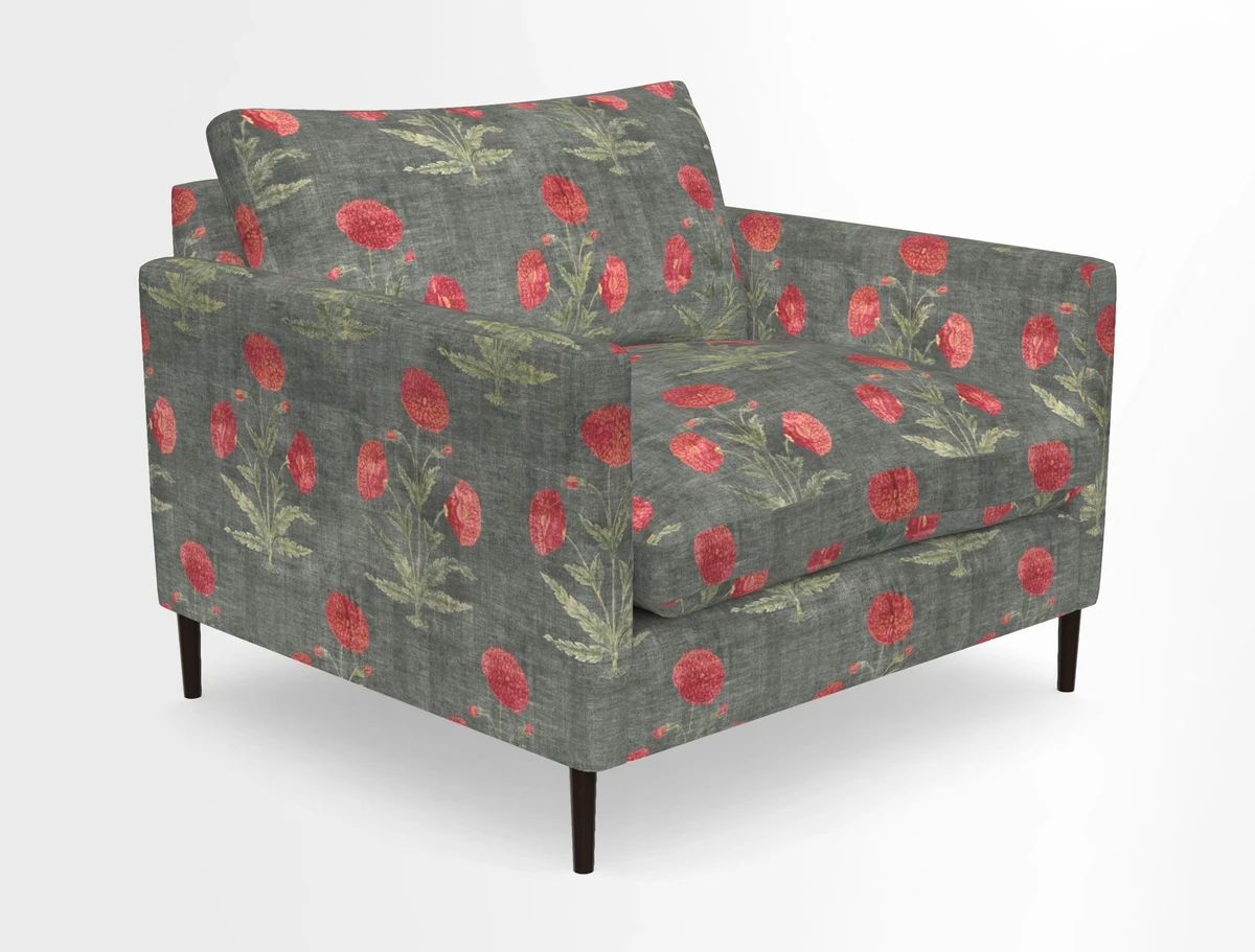 Heyshott Snuggler in Two Tone Plain Biscuit. Loose cover option available