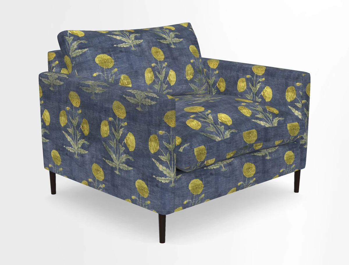 Heyshott Snuggler in Two Tone Plain Biscuit. Loose cover option available