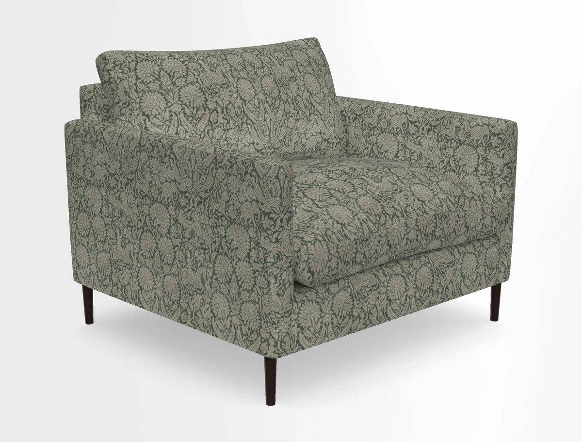 Heyshott Snuggler in Two Tone Plain Biscuit. Loose cover option available