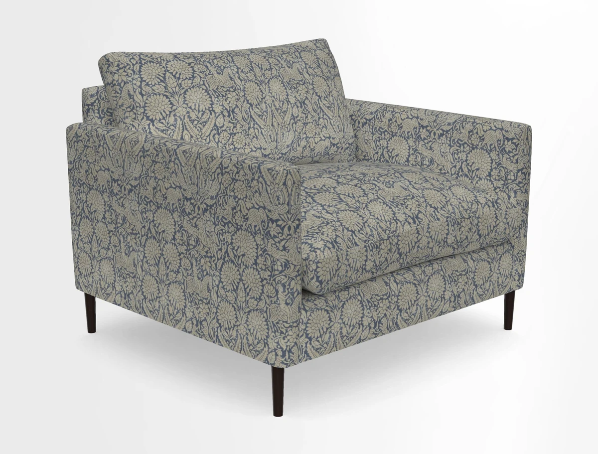 Heyshott Snuggler in Two Tone Plain Biscuit. Loose cover option available