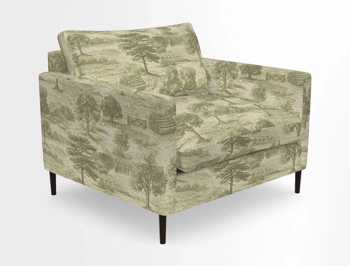 Heyshott Snuggler in Two Tone Plain Biscuit. Loose cover option available