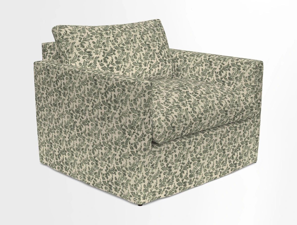Heyshott Snuggler in Two Tone Plain Biscuit. Loose cover option available